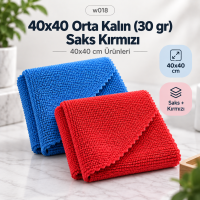 40x40 Orta Kalın (30 gr) Saks Kırmızı
